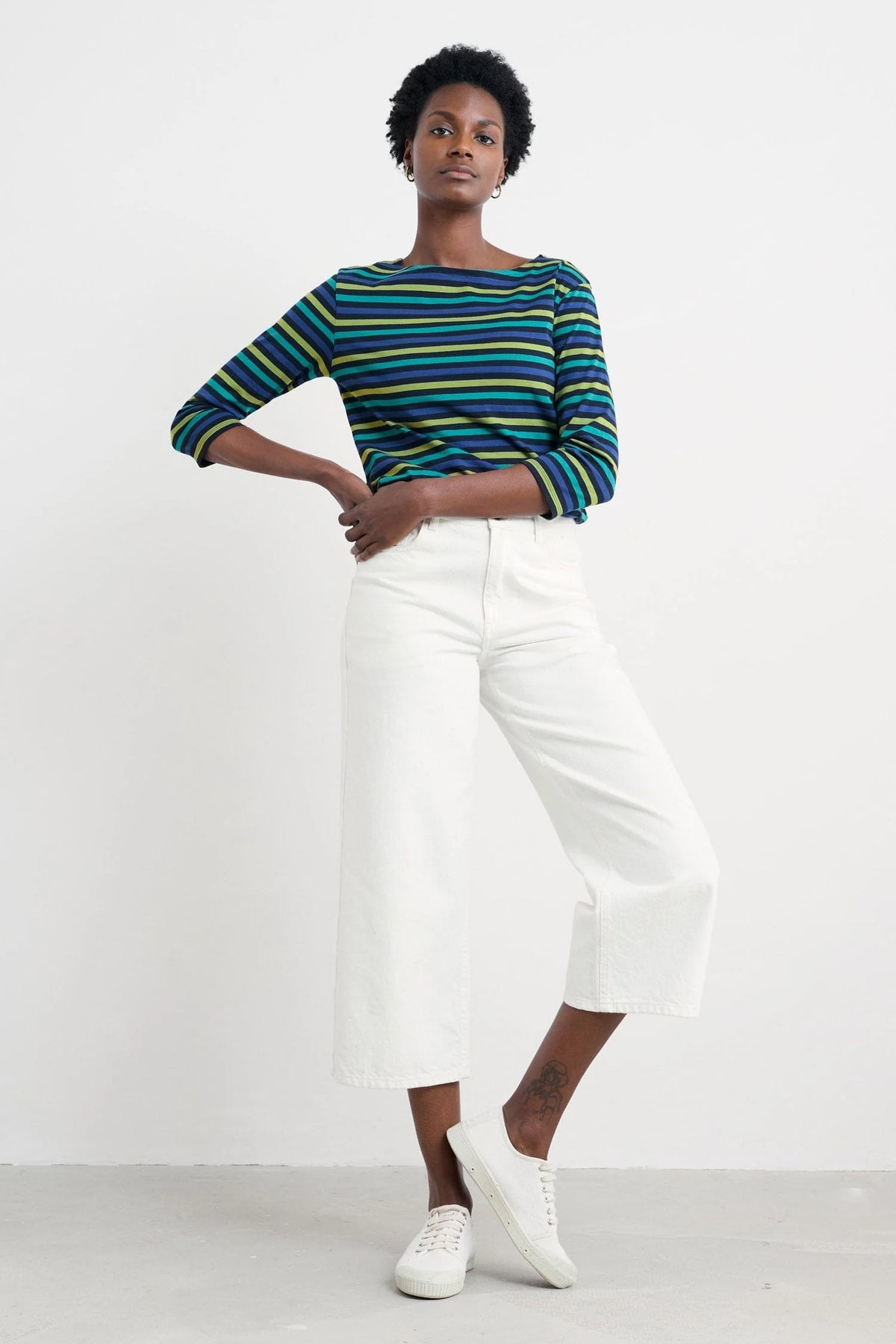 Seasalt Sailor Top in Tri Mini Cornish Emulsion