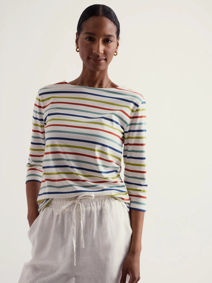 Seasalt Sailor Top in Quad Breton Avocado