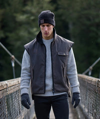 Wool Glove with Fleece Lining in Charcoal