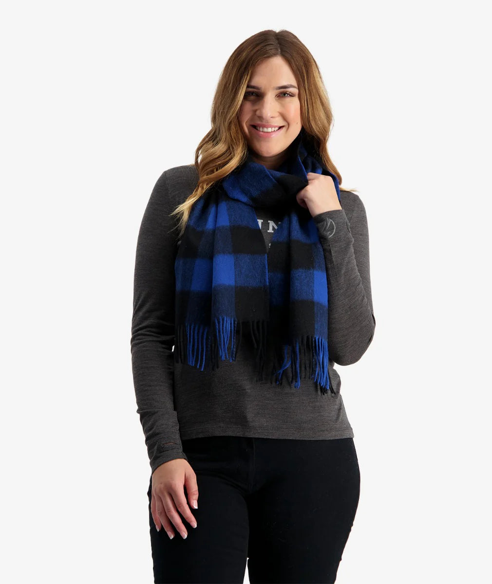 The Unisex Wool Scarfie in Blue / Black