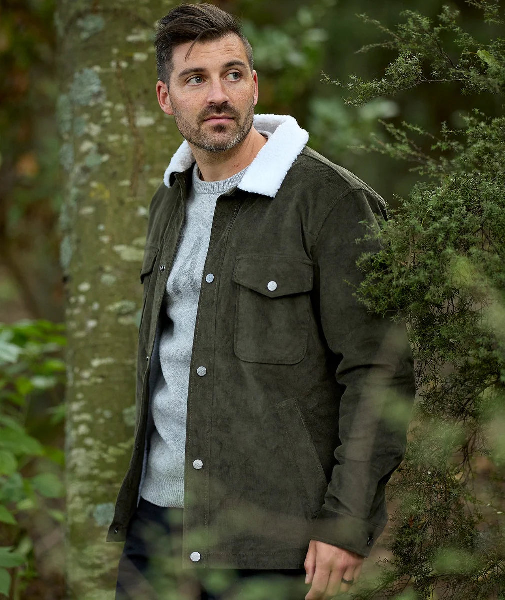 Swanndri Kaituna Corduroy Jacket in Olive