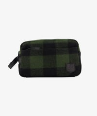 Swanndri Island Bay Wash Bag in Olive / Black Check
