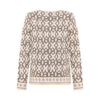Tide Eco Jacquard Cardigan in Light Oat