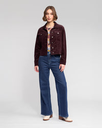 Vassalli Core Cord Jacket in Merlot 4051M