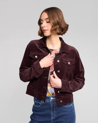 Vassalli Core Cord Jacket in Merlot 4051M