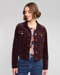 Vassalli Core Cord Jacket in Merlot 4051M