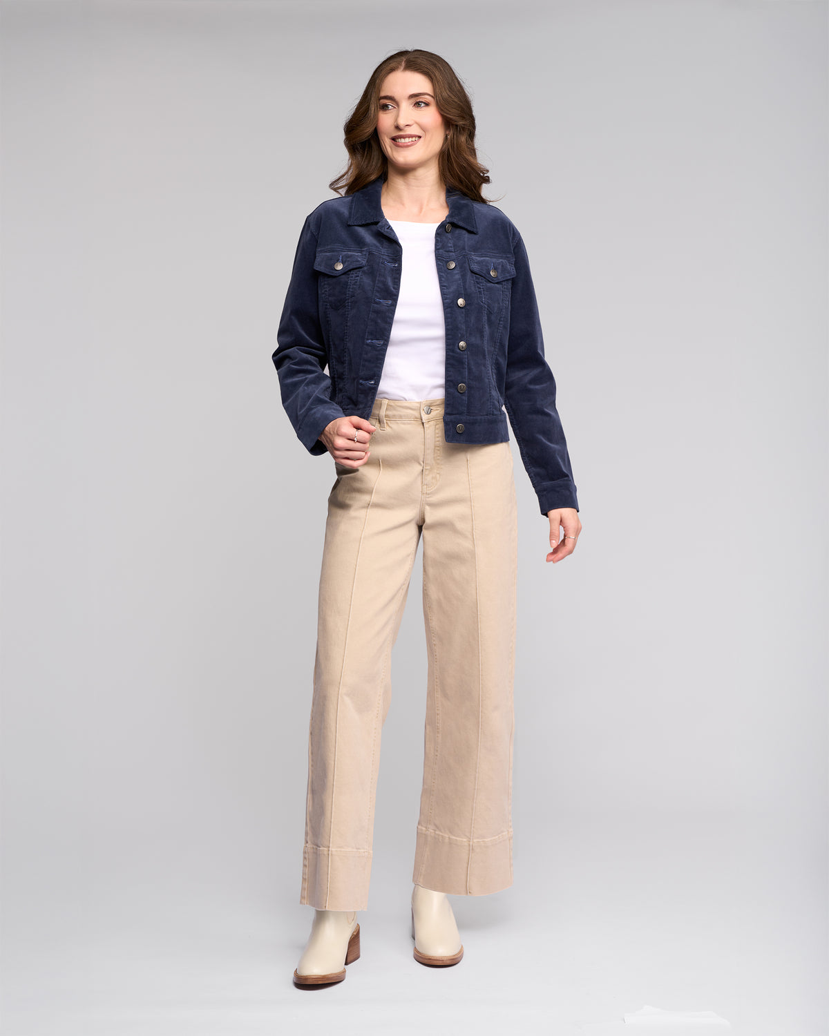 Vassalli Core Cord Jacket in Slate 4051M