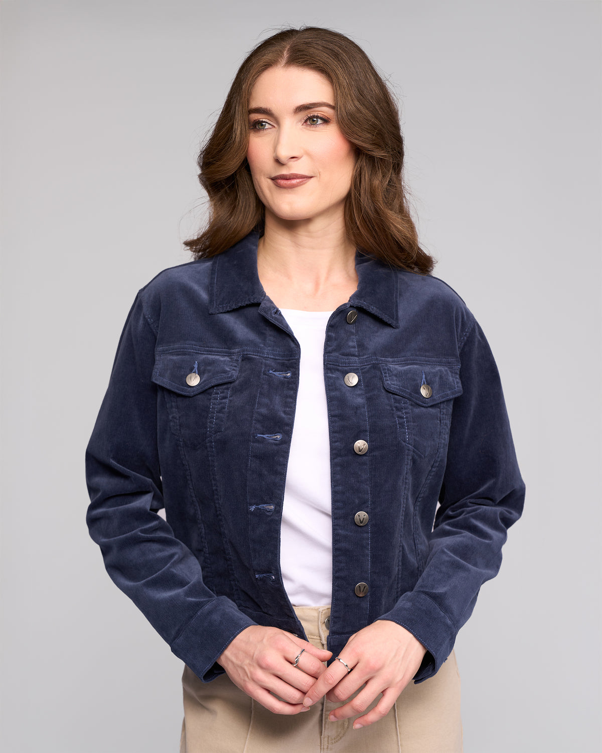 Vassalli Core Cord Jacket in Slate 4051M