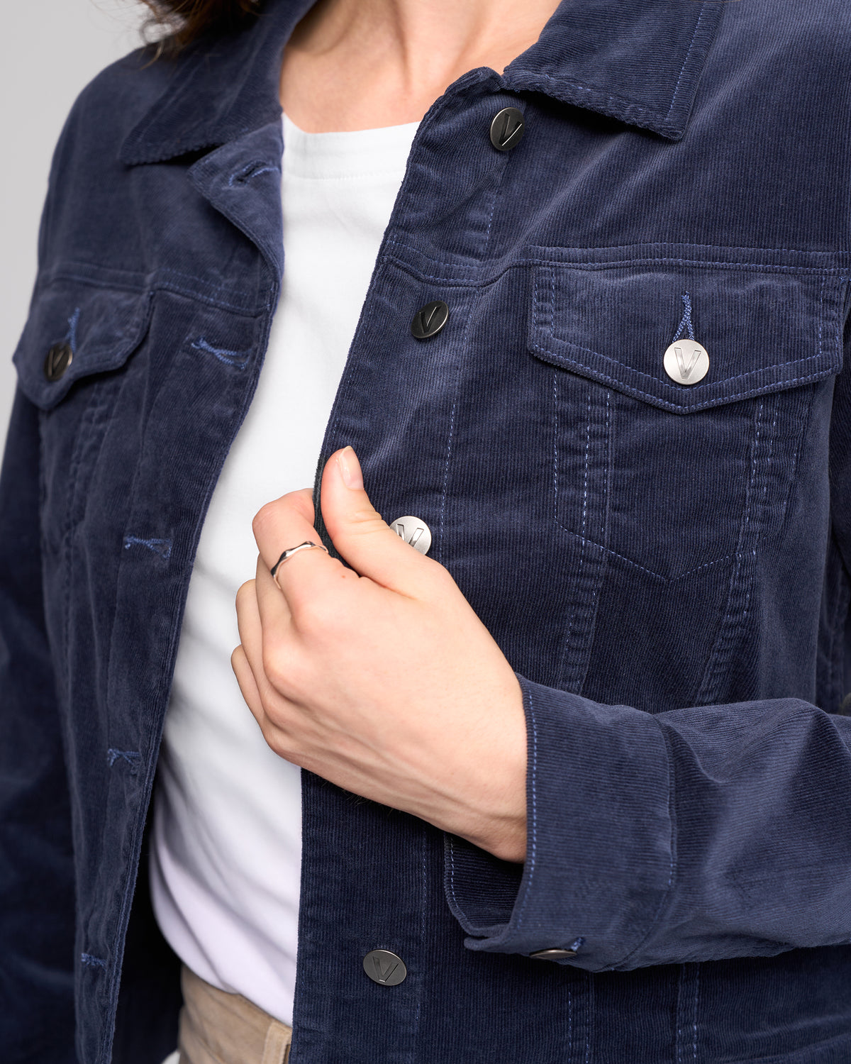 Vassalli Core Cord Jacket in Slate 4051M