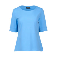 Vassalli 4262 Boat Neck Top in Sky