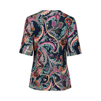 Vassalli 4329 Round Neck Knit Top in Persia