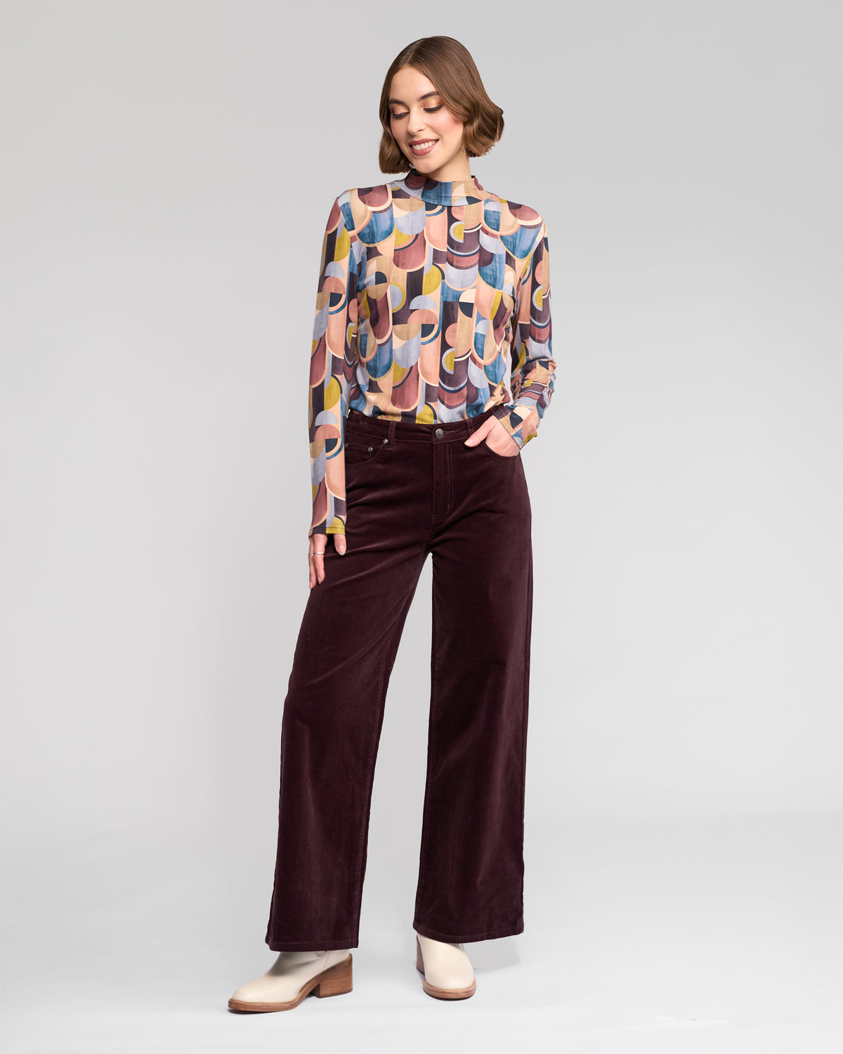Vassalli 5995AM Wide Leg Daily Cord Pant in Multiple Colours