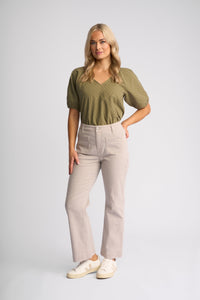 Daily Jean Ecru Stripe Denim Ankle Grazer 5995AS