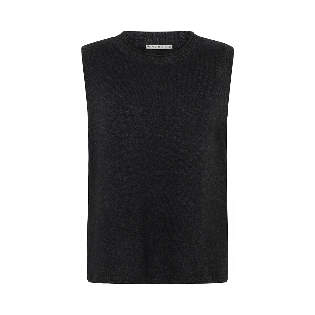 Mansted Yak Wool Zola Vest in charcoal or cold green