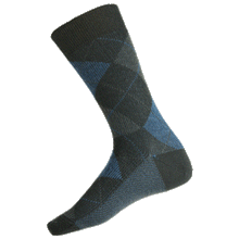 Load image into Gallery viewer, Humphrey Law Men&#39;s Fine Merino/Polyester Argyle Patterned Health Sock
