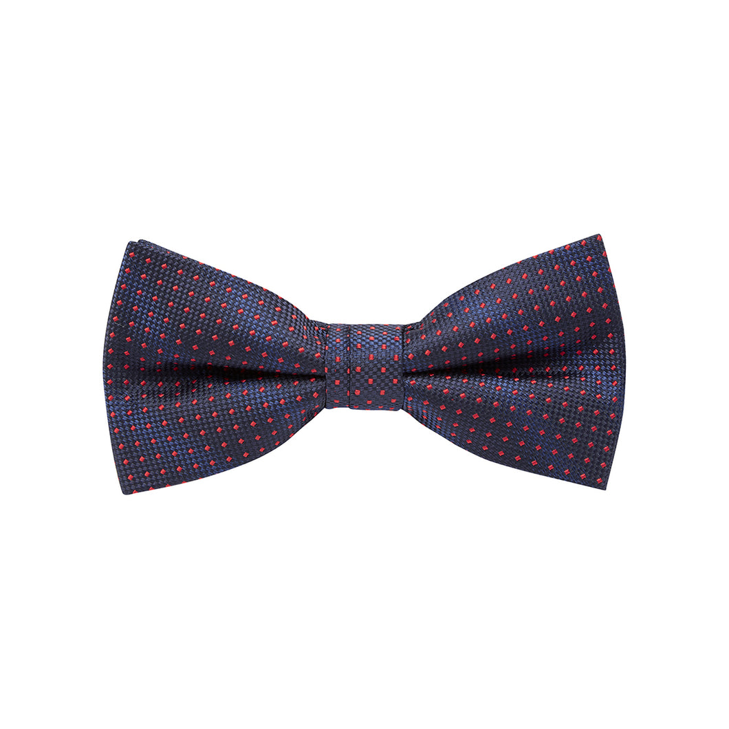 Bow Tie 'Navy with Red Pin Dots'