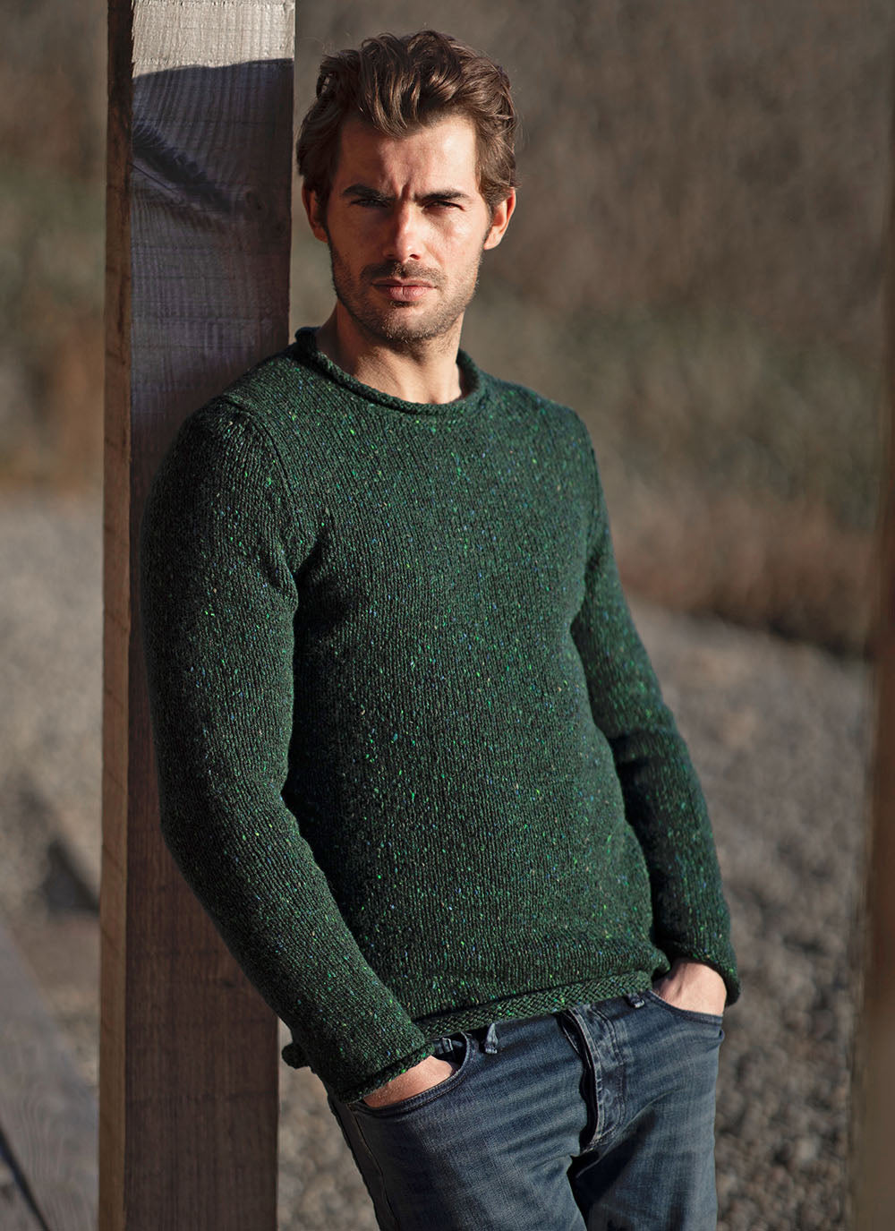 Fisherman out of Ireland Roll Neck Jumper (choice of colours)
