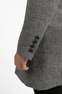 James Harper Black and White Overcoat