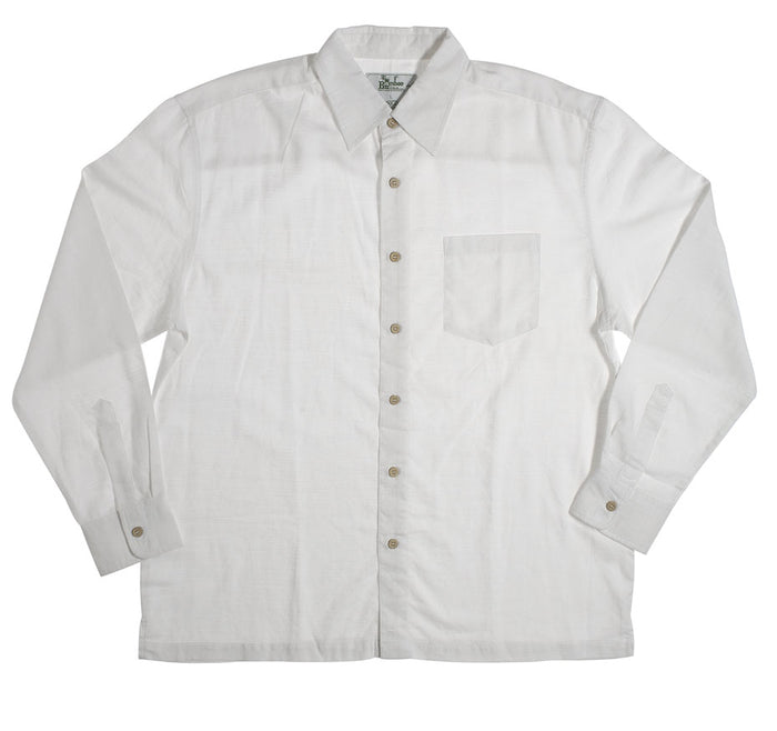 Bamboo White Long Sleeve Shirt