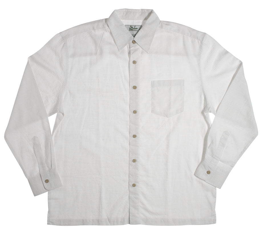 Men's Bamboo Long Sleeve Shirt 'White'