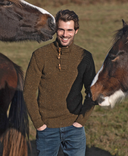 Fisherman Men's Toggle Button Jumper