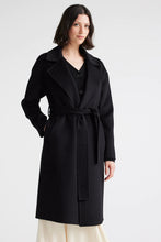 Load image into Gallery viewer, Women&#39;s Toorallie Wool Wrap Overcoat Black
