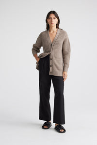 Toorallie Oversized Rib Cardigan 'Oatmeal'