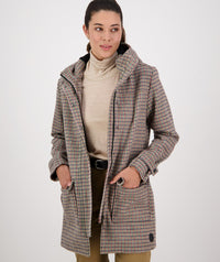 Women's Swanndri Annemore Wool Overcoat 'Society Check'