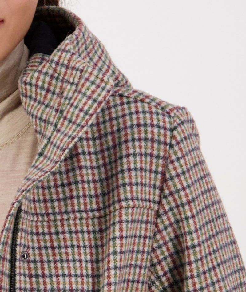 Women's Swanndri Annemore Wool Overcoat 'Society Check'