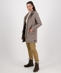 Women's Swanndri Annemore Wool Overcoat 'Society Check'