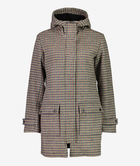 Women's Swanndri Annemore Wool Overcoat 'Society Check'